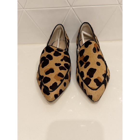 Cole Haan Leopard Calf Hair Loafers Flats Womens 6.5B Real Fur Leather New